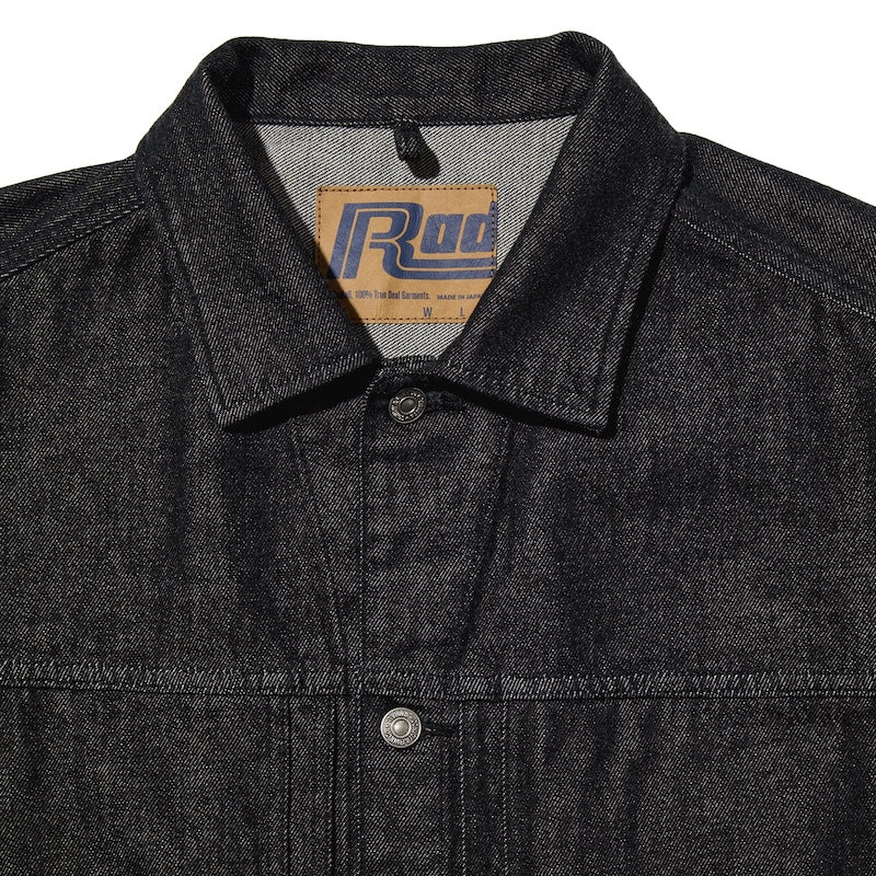RADIALL ジャケット CLASSIC 350 TOP TRUCKER JACKET ブラック 商品画像 襟