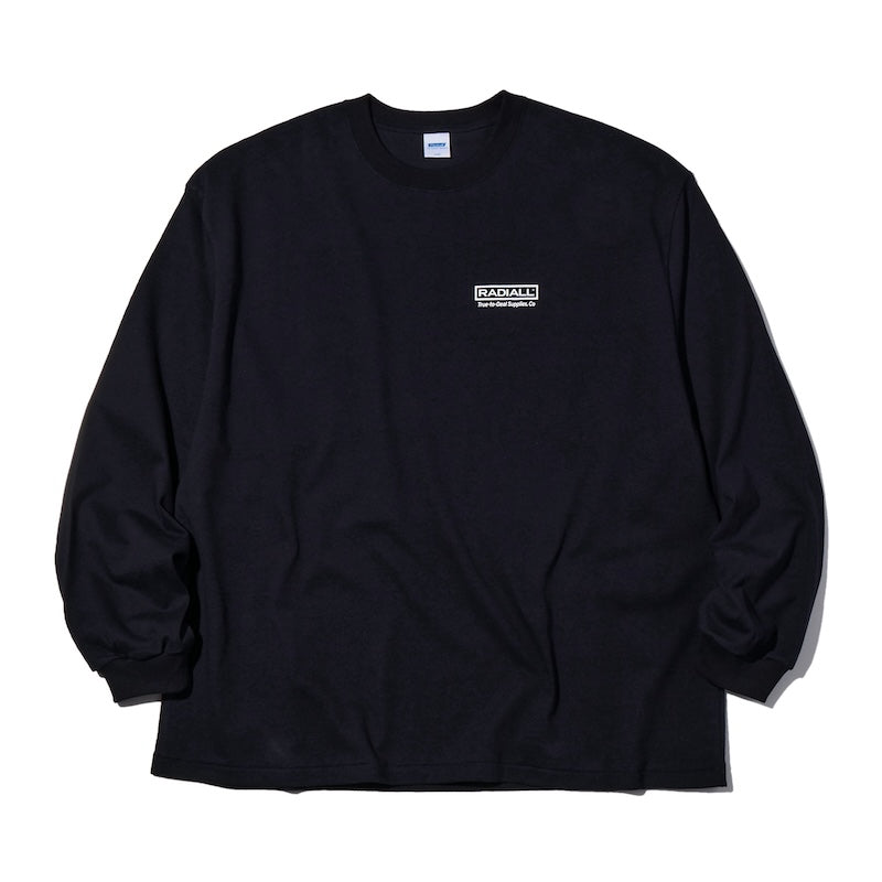 RADIALL L/STシャツ SUPPLY CREW NECK T-SHIRT L/S ブラック 商品画像 正面