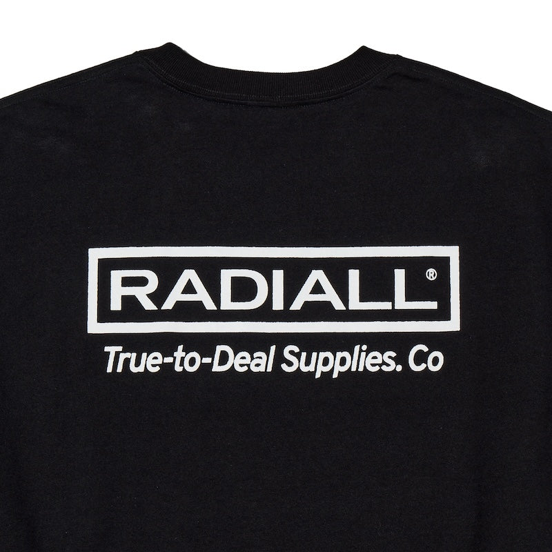 RADIALL L/STシャツ SUPPLY CREW NECK T-SHIRT L/S ブラック 商品画像 背面 クローズアップ