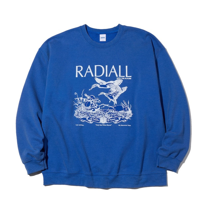 RADIALL クルースウェット DUCKS CREW NECK SWEATSHIRT ブルー 商品画像 正面