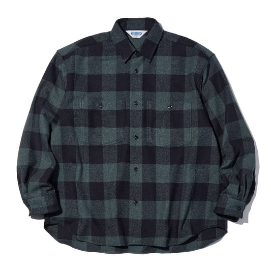 RADIALL L/Sシャツ FISHER REGULAR COLLARED SHIRT L/S グリーン 商品画像 正面