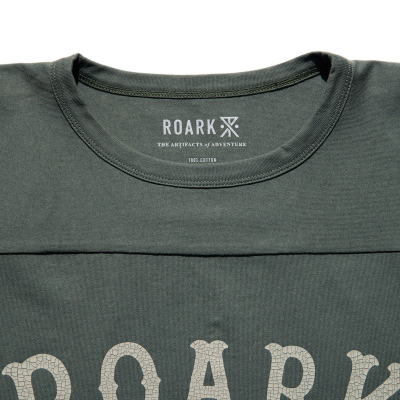 ROARK REVIVAL　7分Tシャツ　"MEDIEVAL LOGO 3/4 SLEEVE TEE"　(Army)