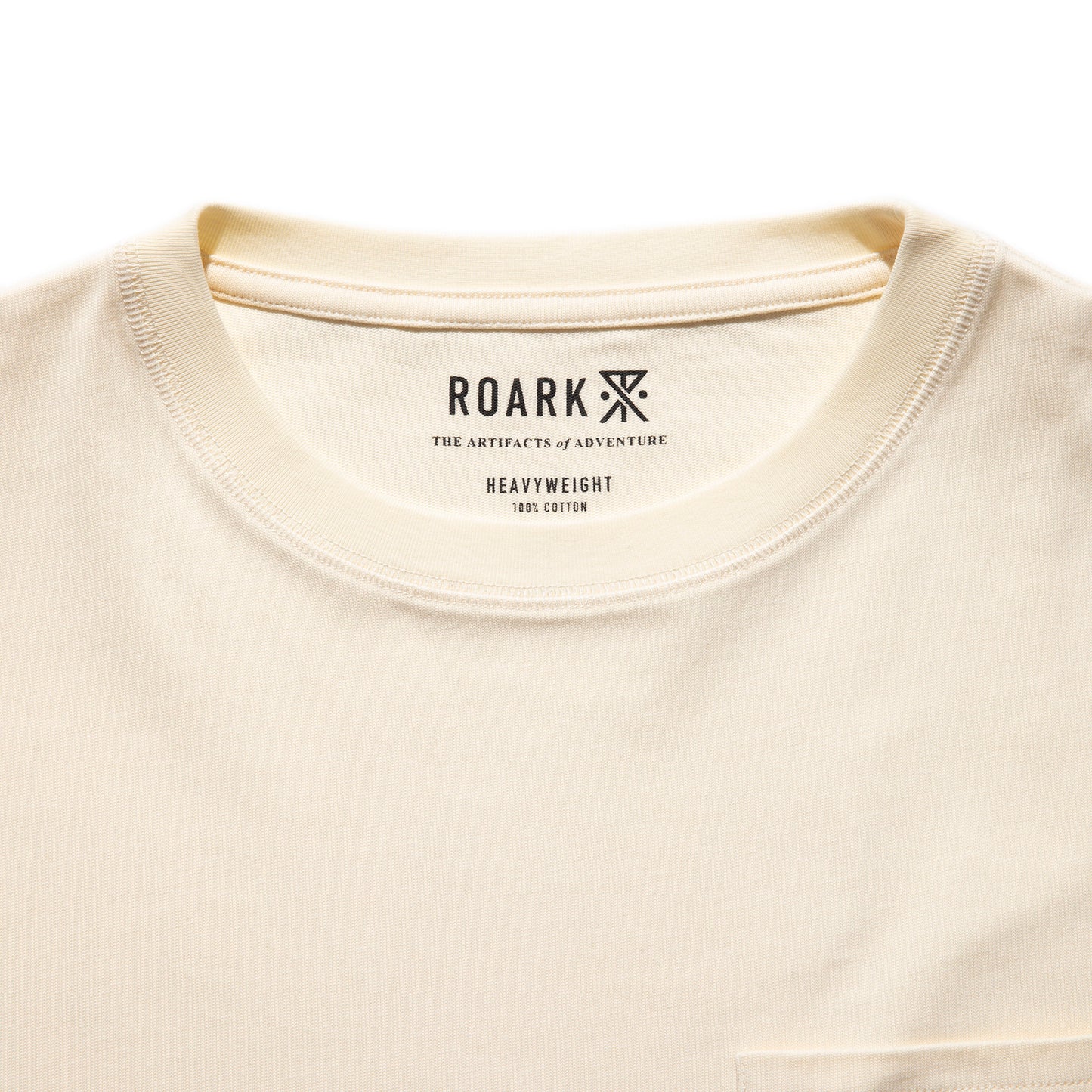 ROARK REVIVAL　Tシャツ　"LABEL POCKET 9.3oz H/W TEE"　(Natural)