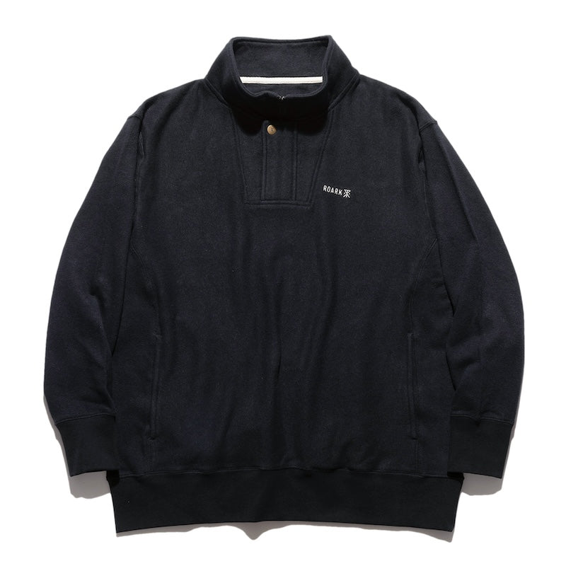 ROARK REVIVAL　ハーフジップスウェット　"H/W HEMPCOTTON H/Z SWEAT"　(Black)