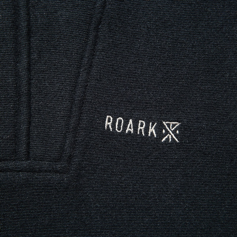 ROARK REVIVAL　ハーフジップスウェット　"H/W HEMPCOTTON H/Z SWEAT"　(Black)