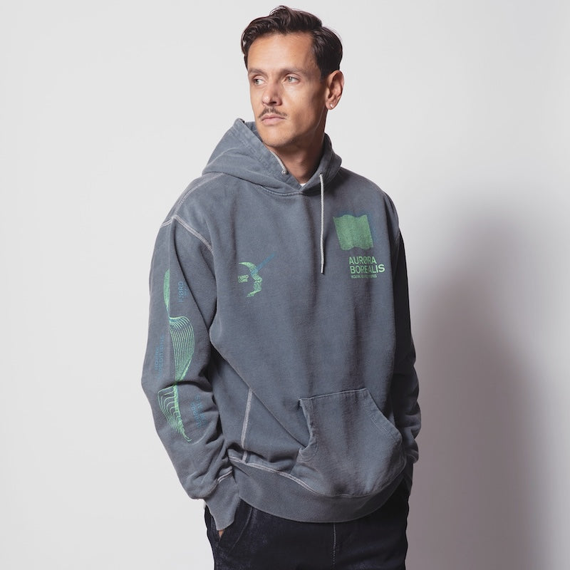 ROARK REVIVAL　パーカー　"AURORA P/O HOOD SWEAT"　(Desert Gray)