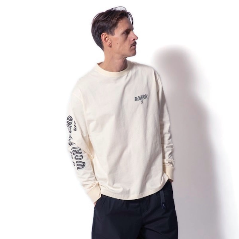 ROARK　L/STシャツ　"WORLDS END L/S TEE"　(Natural)