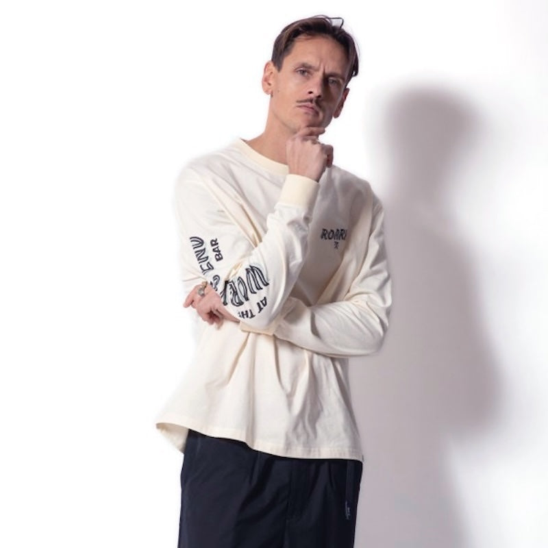ROARK　L/STシャツ　"WORLDS END L/S TEE"　(Natural)