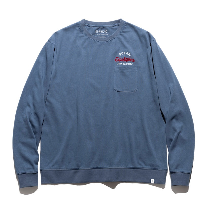 ROARK　L/STシャツ　"SIGN WRITER 9.3oz H/W L/S TEE"　(Indigo)