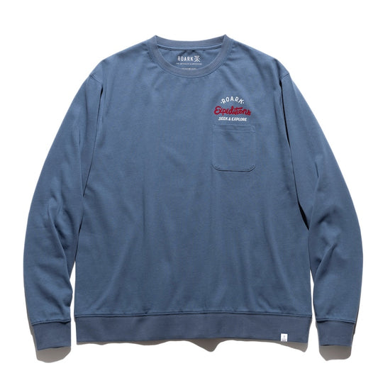 ROARK　L/STシャツ　"SIGN WRITER 9.3oz H/W L/S TEE"　(Indigo)