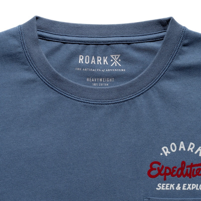 ROARK　L/STシャツ　"SIGN WRITER 9.3oz H/W L/S TEE"　(Indigo)