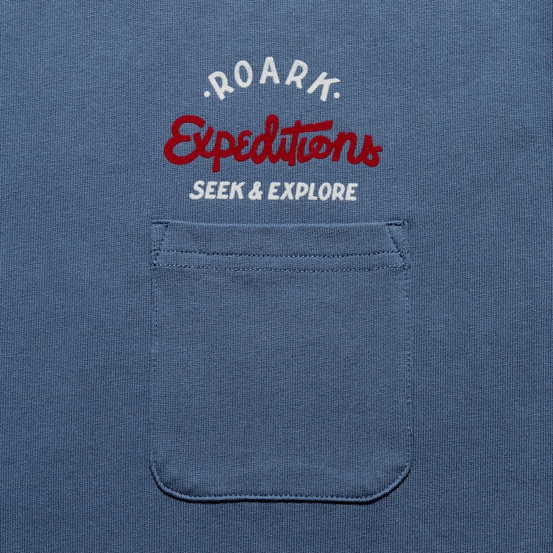 ROARK　L/STシャツ　"SIGN WRITER 9.3oz H/W L/S TEE"　(Indigo)