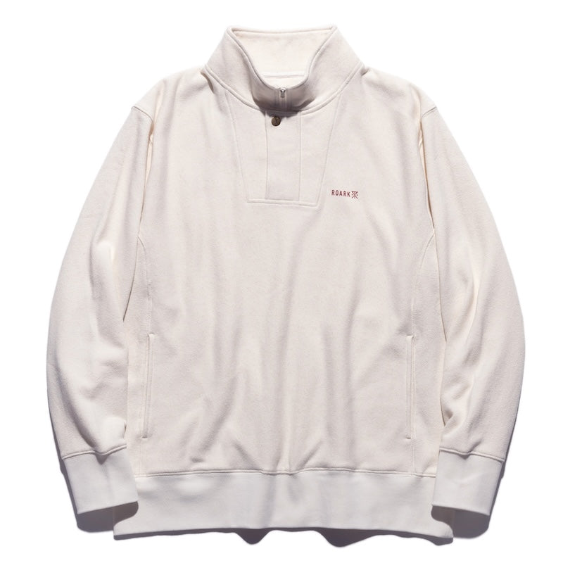 ROARK　ハーフジップスウェット　"H/W HEMPCOTTON H/Z SWEAT"　(White)