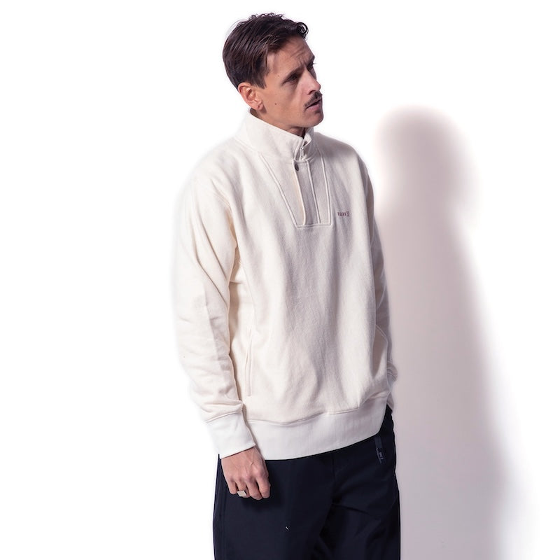 ROARK　ハーフジップスウェット　"H/W HEMPCOTTON H/Z SWEAT"　(White)