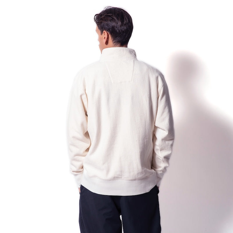 ROARK　ハーフジップスウェット　"H/W HEMPCOTTON H/Z SWEAT"　(White)