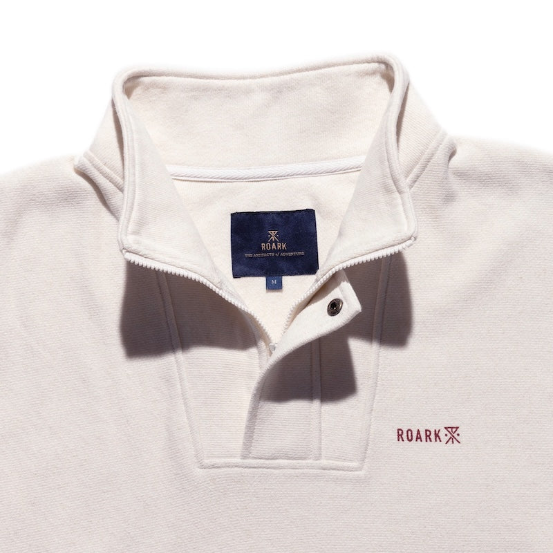 ROARK　ハーフジップスウェット　"H/W HEMPCOTTON H/Z SWEAT"　(White)