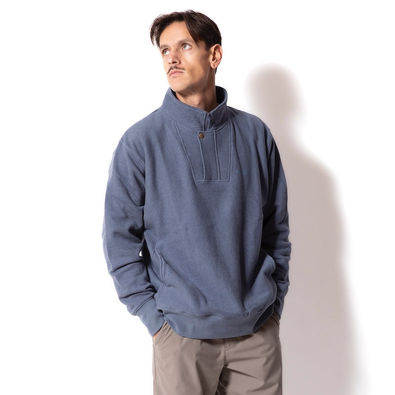 ROARK　ハーフジップスウェット　"H/W HEMPCOTTON H/Z SWEAT"　(Folkstone Blue)