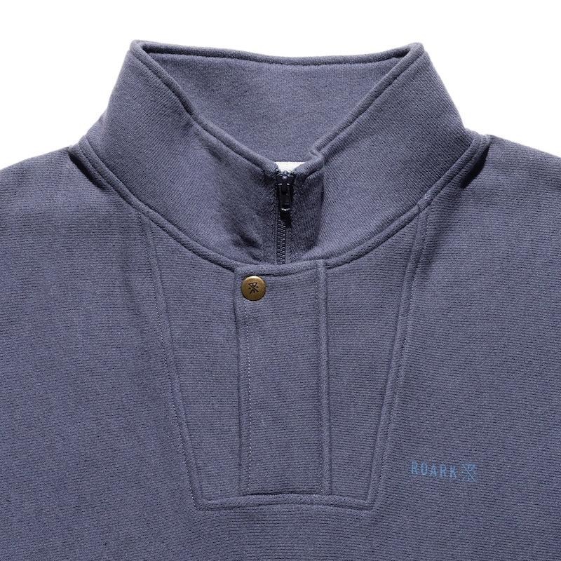 ROARK　ハーフジップスウェット　"H/W HEMPCOTTON H/Z SWEAT"　(Folkstone Blue)