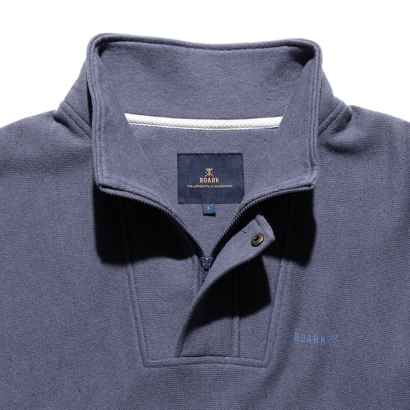 ROARK　ハーフジップスウェット　"H/W HEMPCOTTON H/Z SWEAT"　(Folkstone Blue)