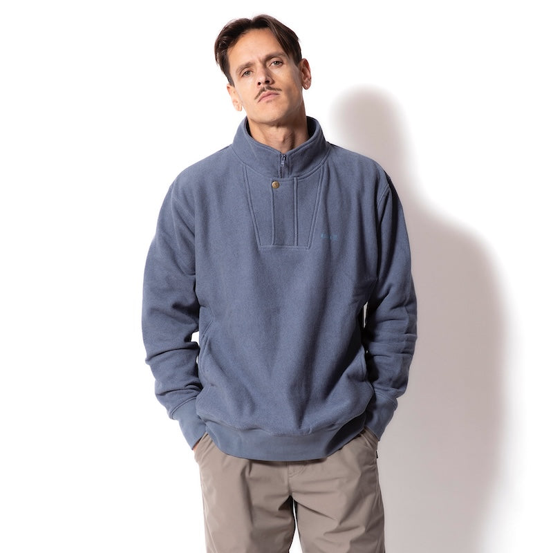 ROARK　ハーフジップスウェット　"H/W HEMPCOTTON H/Z SWEAT"　(Folkstone Blue)