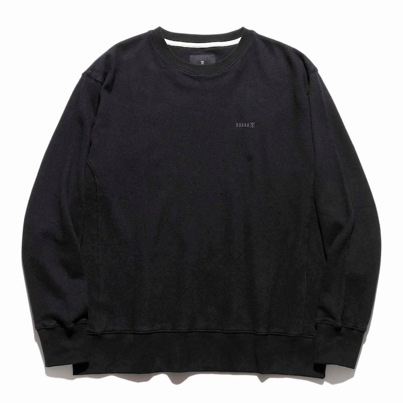 ROARK　クルースウェット　"H/W HEMPCOTTON CREW SWEAT"　(Black)