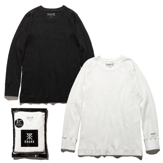 ROARK　2パックサーマルL/S　"REUSABLE 2PACK THERMAL TEE"　(White / Black)