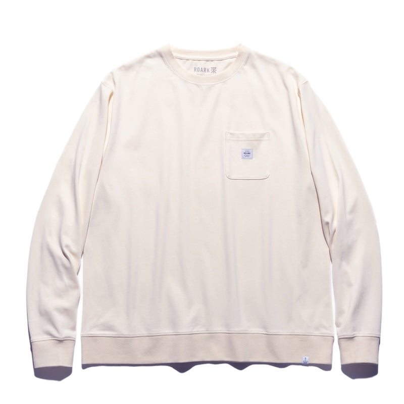 ROARK　L/STシャツ　"LABEL 9.3oz H/W L/S TEE"　(Natural)