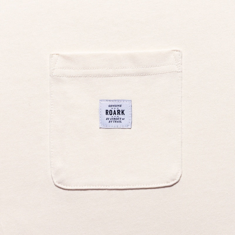 ROARK　L/STシャツ　"LABEL 9.3oz H/W L/S TEE"　(Natural)