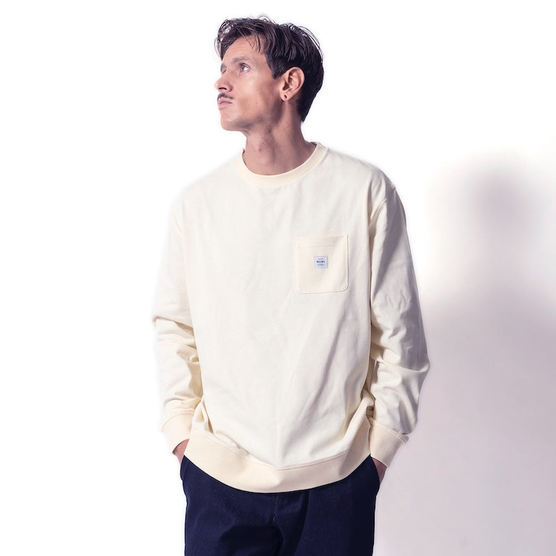 ROARK　L/STシャツ　"LABEL 9.3oz H/W L/S TEE"　(Natural)