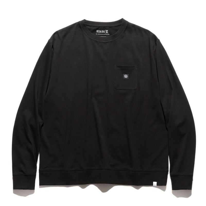 ROARK　L/STシャツ　"LABEL 9.3oz H/W L/S TEE"　(Black)