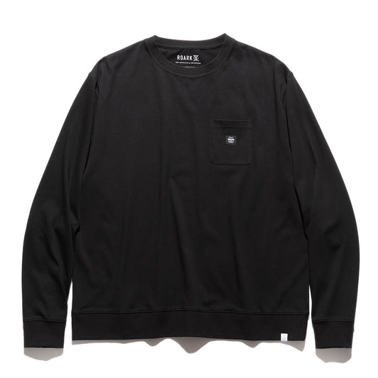 ROARK　L/STシャツ　"LABEL 9.3oz H/W L/S TEE"　(Black)