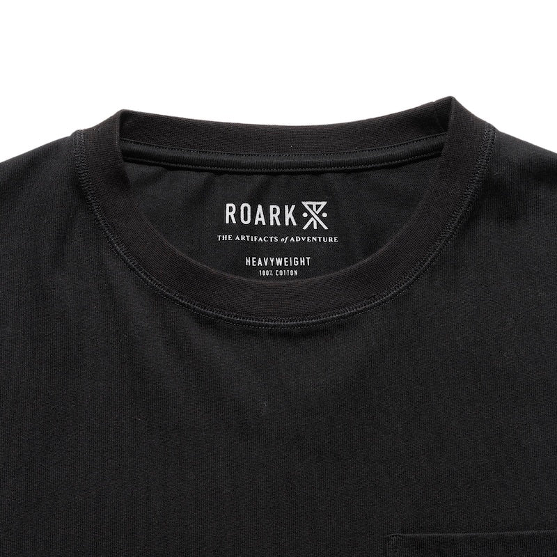 ROARK　L/STシャツ　"LABEL 9.3oz H/W L/S TEE"　(Black)
