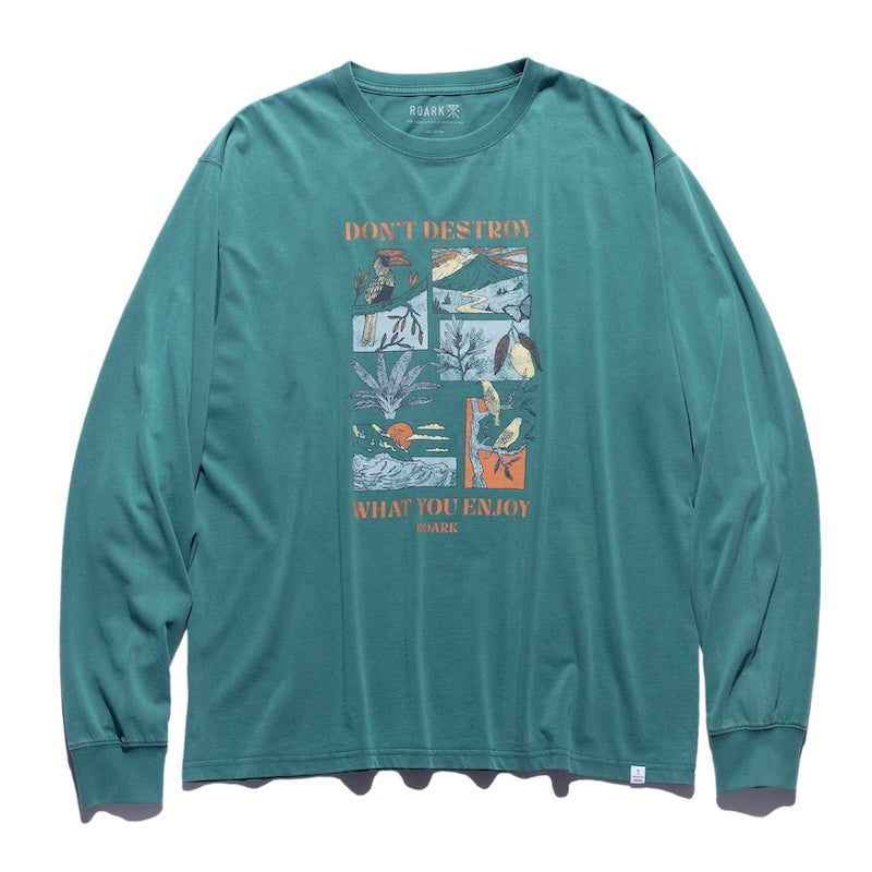 ROARK L/STシャツ ENJOY WELL WORN L/S TEE ハンター 商品画像 正面