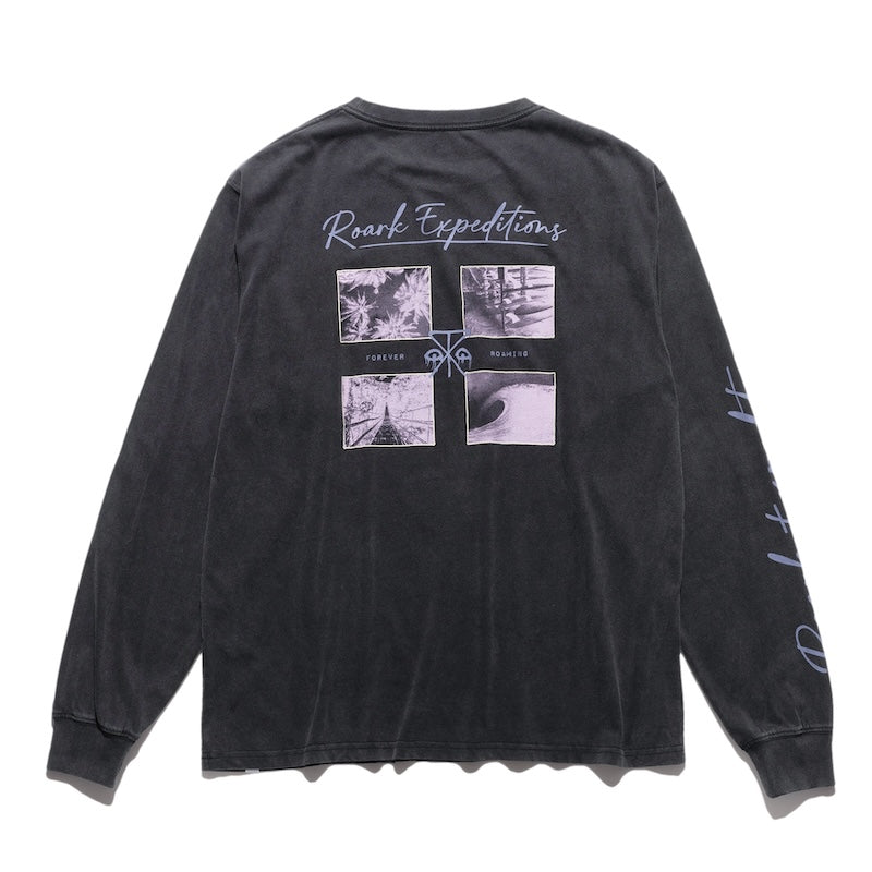 ROARK L/STシャツ EXPEDITIONS PHOTO WELL WORN L/S TEE ブラック 商品画像 背面