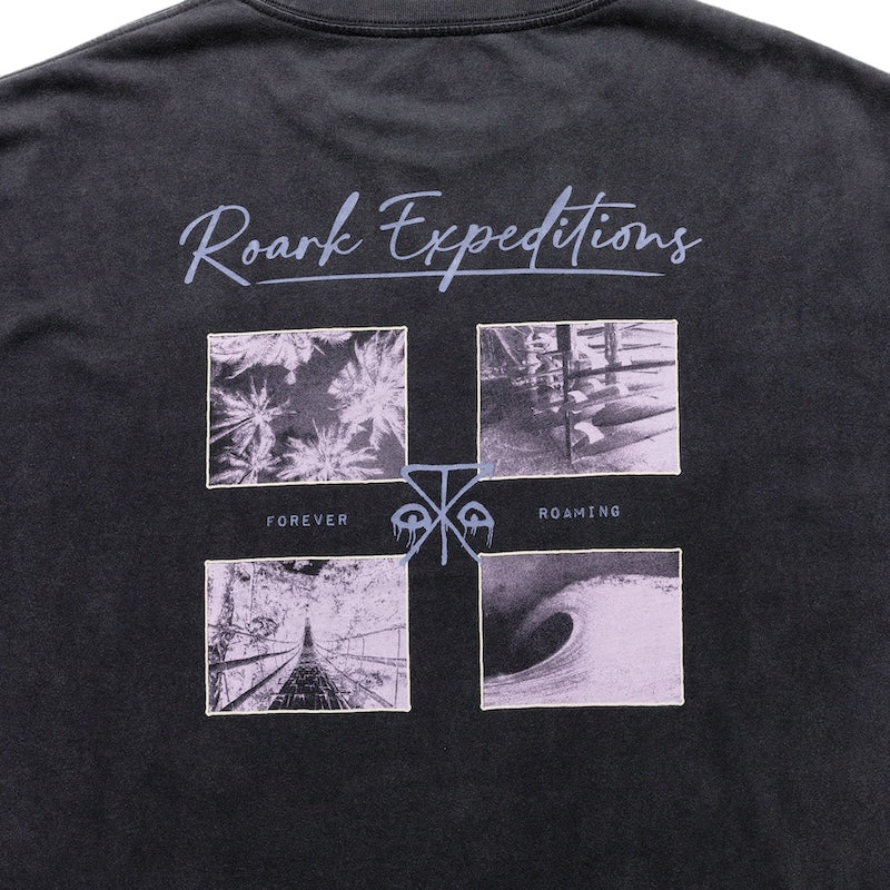 ROARK L/STシャツ EXPEDITIONS PHOTO WELL WORN L/S TEE ブラック 商品画像 バックプリント
