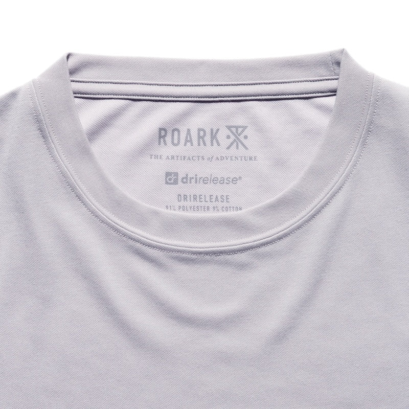 ROARK L/STシャツ TRIANGULAR L/S Dri-Release TEE グレー商品画像 首元