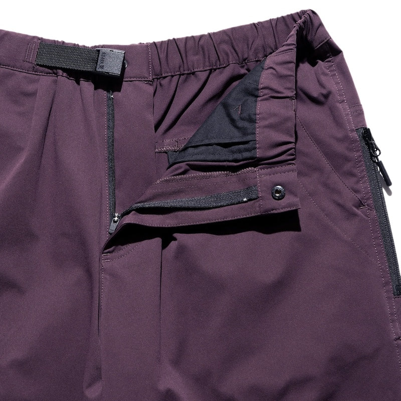 ROARK パンツ TRAVEL PANT RESISTANT TWILL - RELAX バーガンディ 商品画像 正面 ファスナー