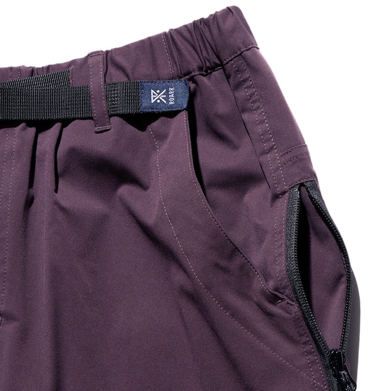 ROARK パンツ TRAVEL PANT RESISTANT TWILL - RELAX バーガンディ 商品画像 正面 左ポケット