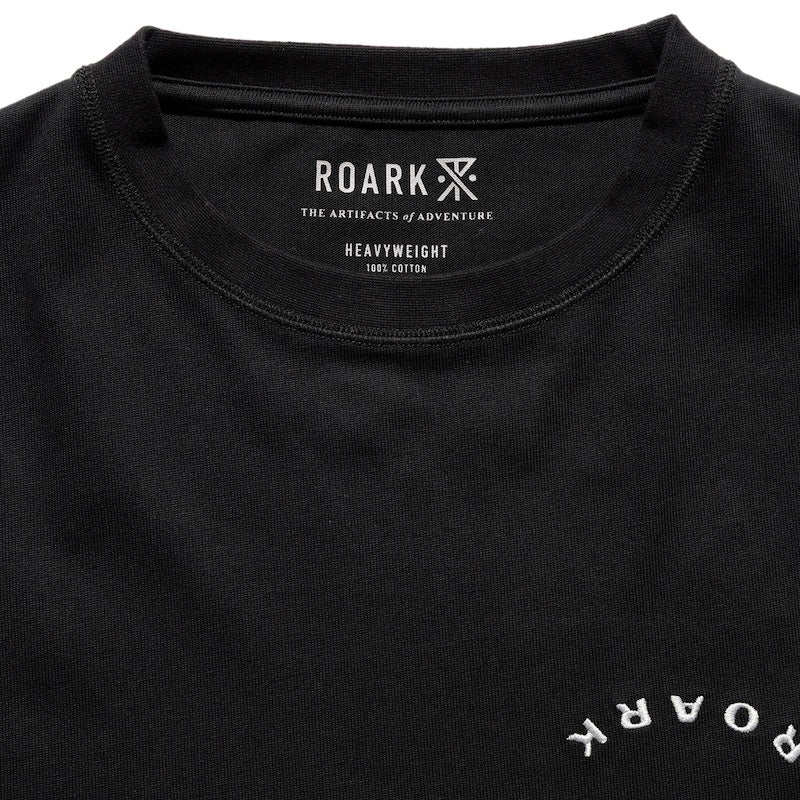 ROARK Tシャツ WAYWARD YOUTH 14oz H/W TEE ブラック 商品画像 首元