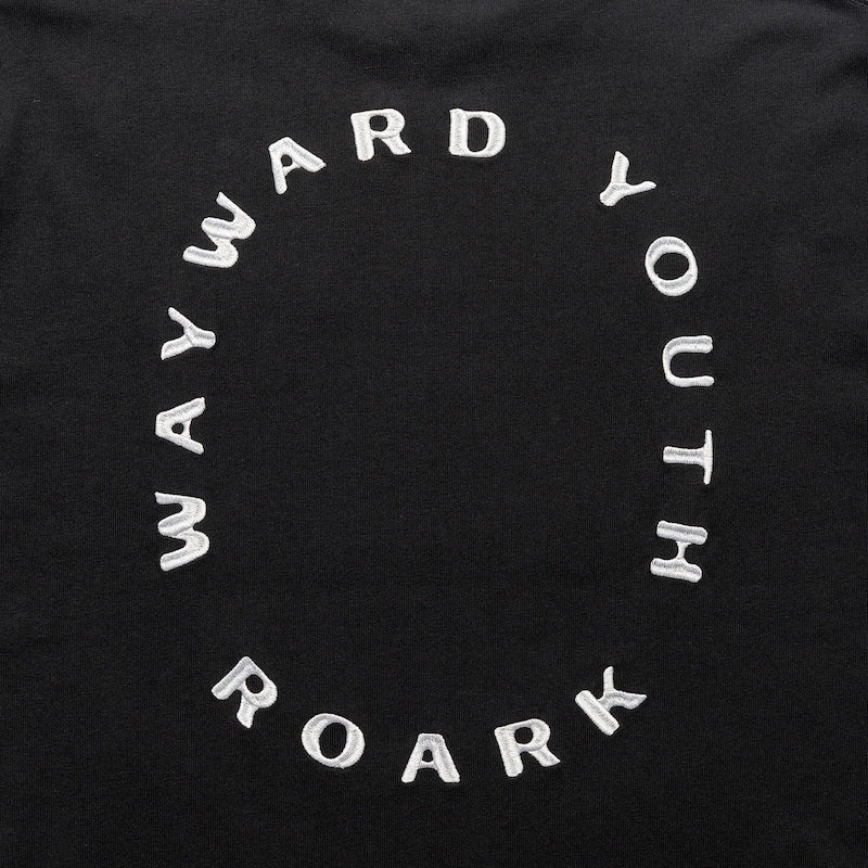 ROARK Tシャツ WAYWARD YOUTH 14oz H/W TEE ブラック 商品画像 バック刺繍