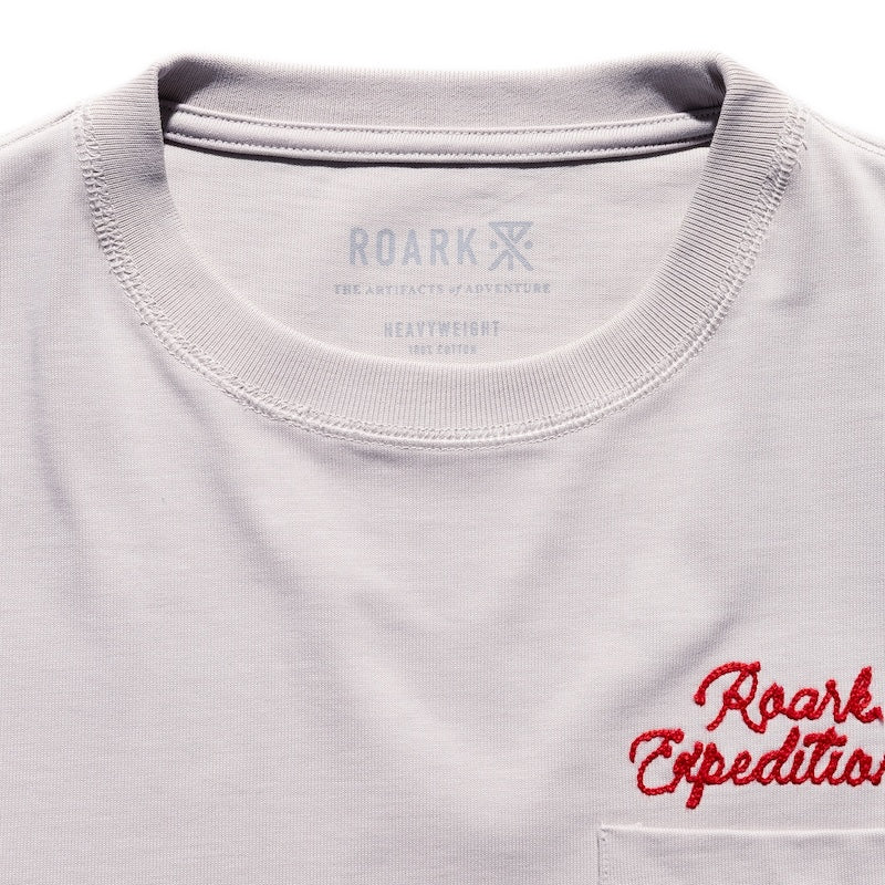 ROARK Tシャツ EXPEDITIONS 14oz H/W TEE オフホワイト 商品画像 首元
