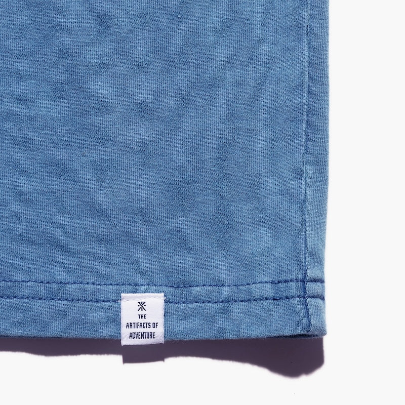 ROARK Tシャツ ANF PHOTO WELL WORN TEE ブルー 商品画像 裾