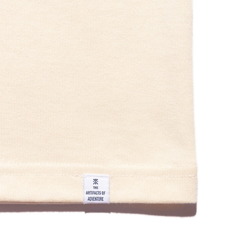 ROARK Tシャツ LABEL POCKET FINE TECH DRY TEE ナチュラル 商品画像 裾
