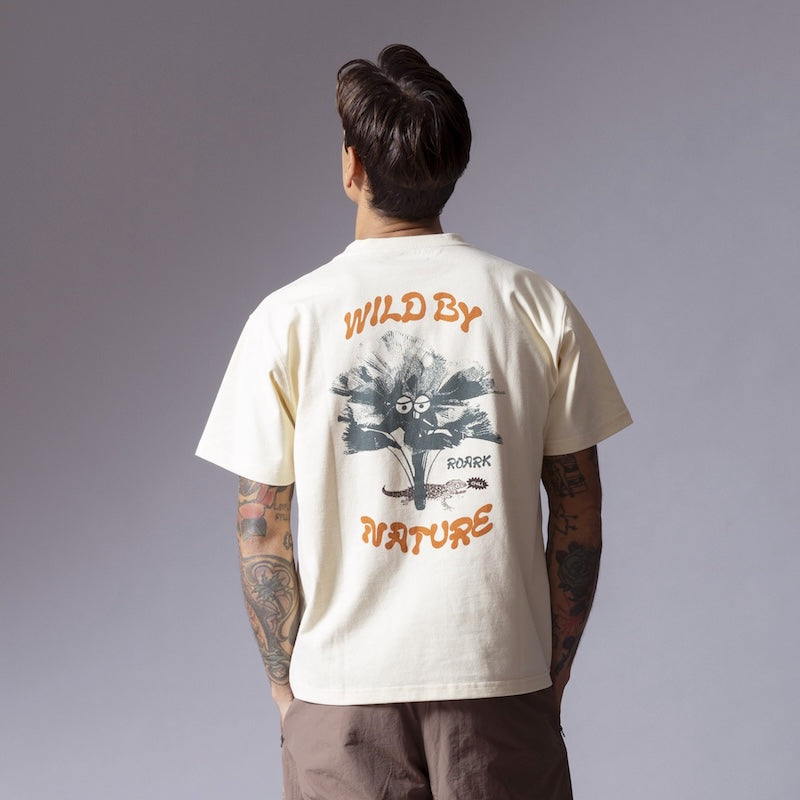 ROARK Tシャツ NATURE FINE TECH DRY TEE ナチュラル 着用画像 背面