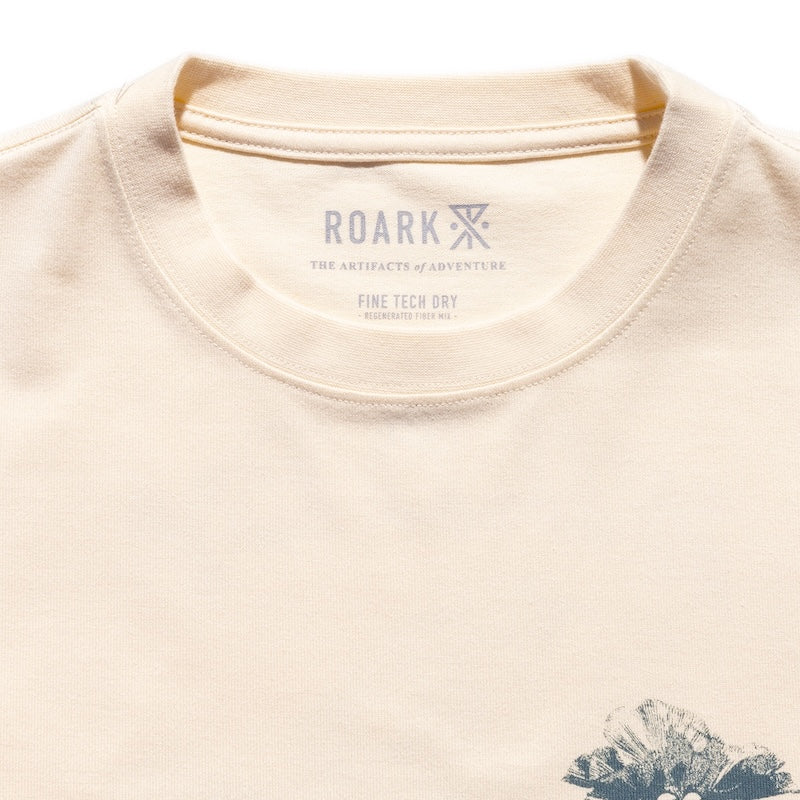 ROARK Tシャツ NATURE FINE TECH DRY TEE ナチュラル 商品画像 首元