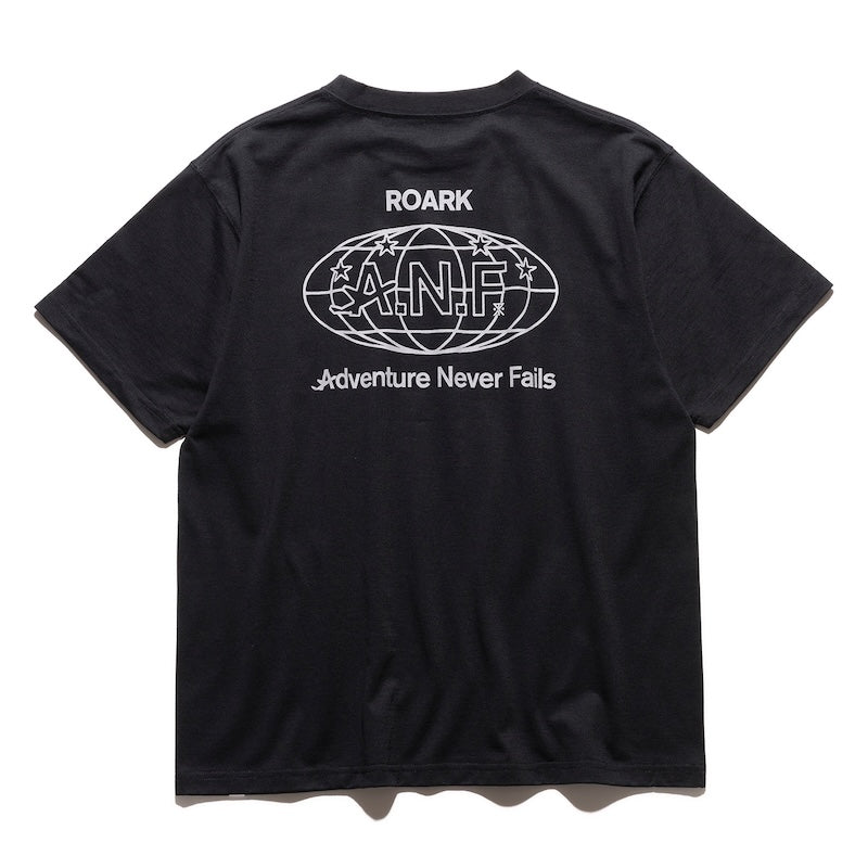 ROARK Tシャツ ANF FINE TECH DRY TEE ブラック 商品画像 背面