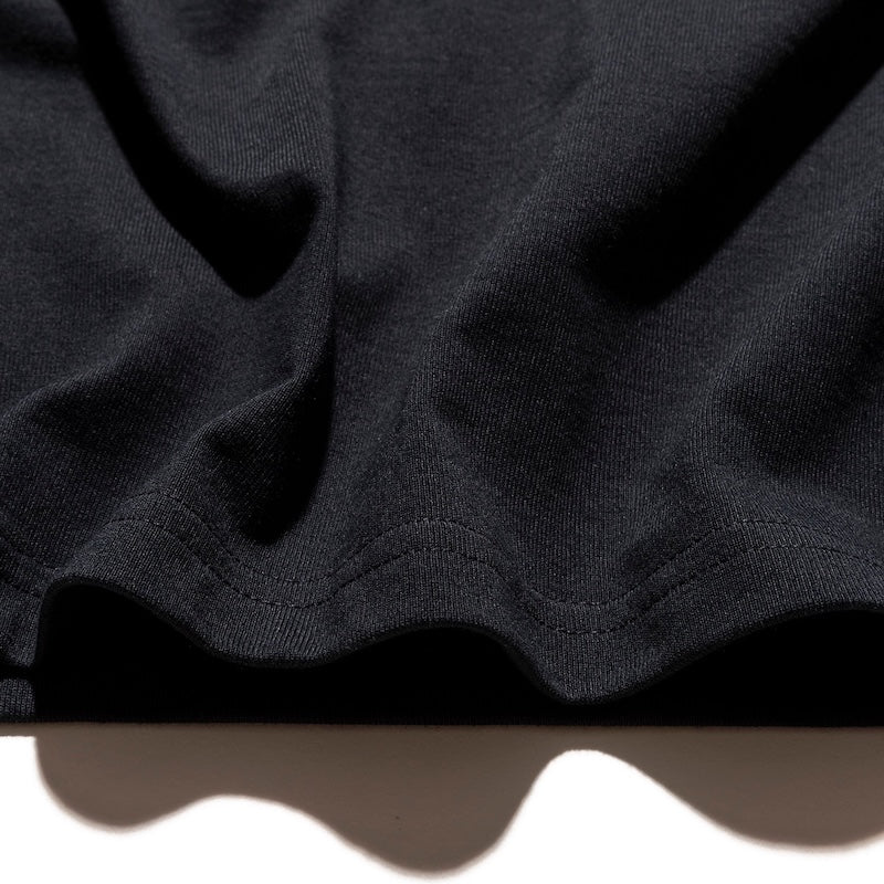 ROARK Tシャツ ANF FINE TECH DRY TEE ブラック 商品画像 生地感