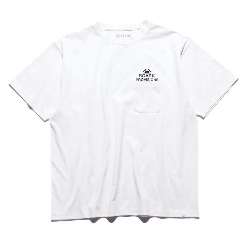 ROARK Tシャツ PROVISIONS FINE TECH DRY TEE ホワイト 商品画像 正面