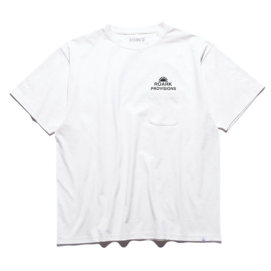 ROARK Tシャツ PROVISIONS FINE TECH DRY TEE ホワイト 商品画像 正面