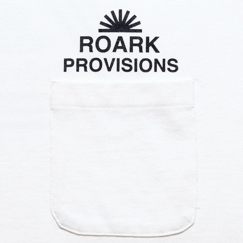 ROARK Tシャツ PROVISIONS FINE TECH DRY TEE ホワイト 商品画像 胸ポケット